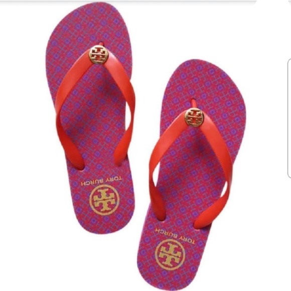 tory burch pink flip flops